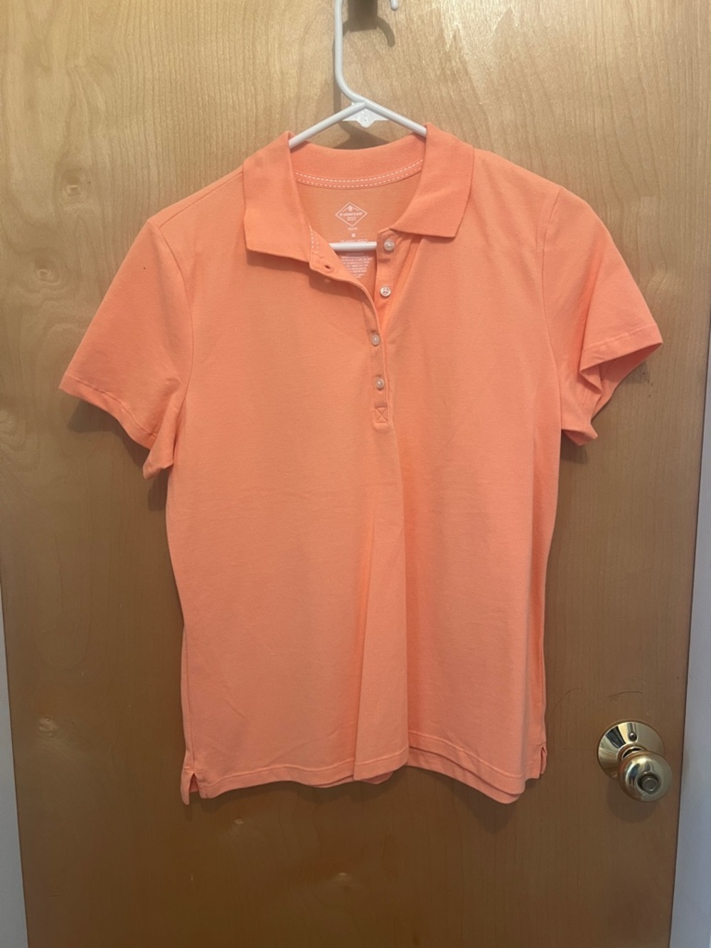Women’s Short-Sleeve St John’s Bay Polo Shirt - Peach Orange